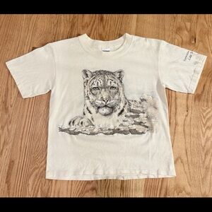 Vintage 1997 White Tiger Big Logo Rare “Extinction is Forever” T-Shirt Size S